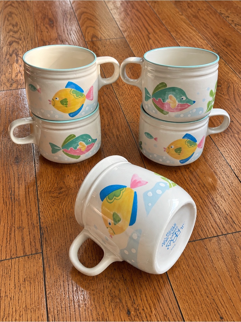 Vintage Studio Nova Barrier Reef Y2310 Tropical Fish Mugs & Creamer Set